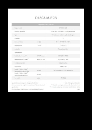 Motoren Kubota D1803-M-E2B