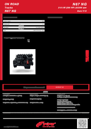Motoren FPT Industrial N67 NG (210 kW)