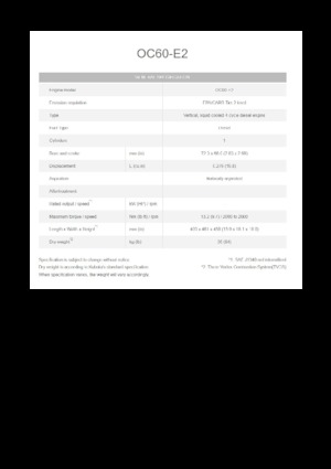 Motoren Kubota OC60-E2