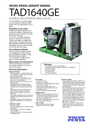 Motoren Volvo Penta TAD1640GE