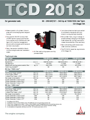Motoren Deutz TCD 2013 L6 2V
