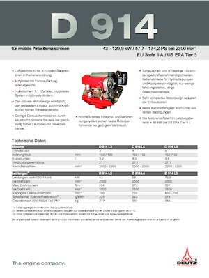 Motoren Deutz TCD 914 L6