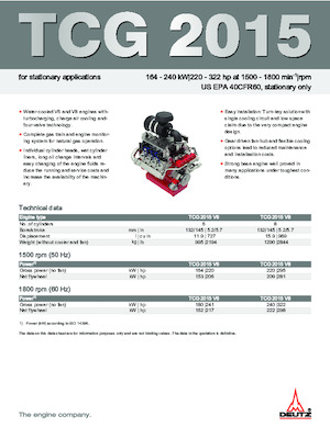 Motoren Deutz TCG 2015 V8