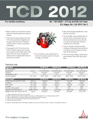 Motoren Deutz TD 2012 L4