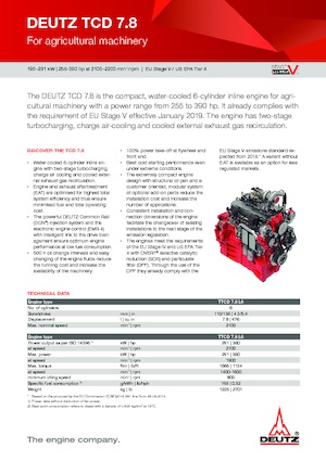 Motoren Deutz TTCD 7.8 L6