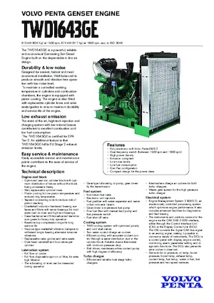 Motoren Volvo Penta TWD1643GE