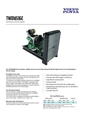 Motoren Volvo Penta TWD1653GE