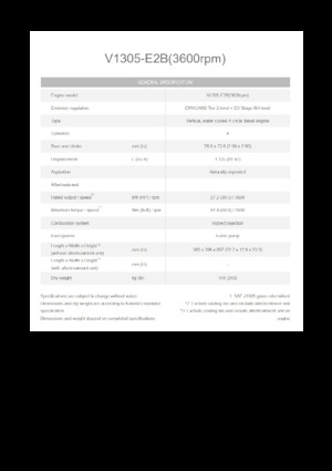 Motoren Kubota V1305-E2B
