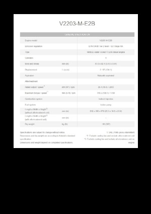 Motoren Kubota V2203-M-E2B