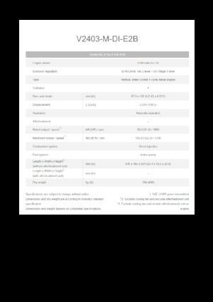 Motoren Kubota V2403-M-DI-E2B