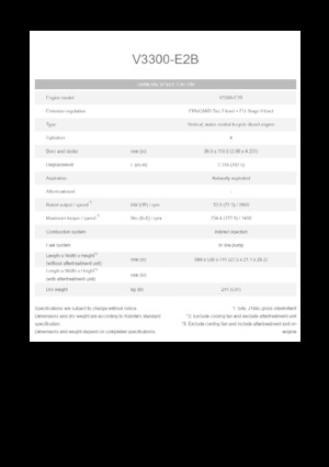 Motoren Kubota V3300-E2B