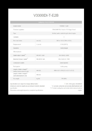 Motoren Kubota V3300DI-T-E2B