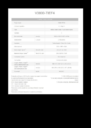 Motoren Kubota V3800-TIEF