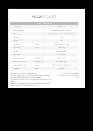 Motoren Kubota WG3800-GL-E3