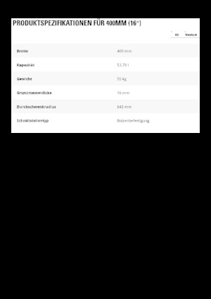 Bakken voor graafmachine Caterpillar 400 MM