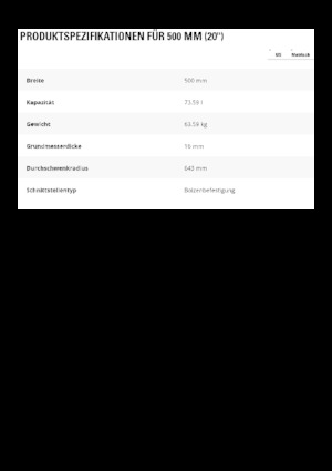 Bakken voor graafmachine Caterpillar 500 MM