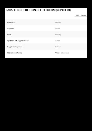 Bakken voor graafmachine Caterpillar 500 MM