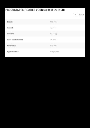 Bakken voor graafmachine Caterpillar 500 MM