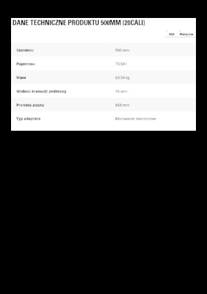 Bakken voor graafmachine Caterpillar 500 MM