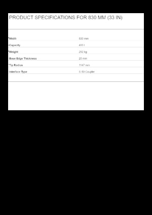 Bakken voor graafmachine Caterpillar 830 MM