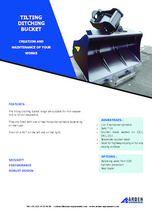 Bakken voor graafmachine Arden C31I20