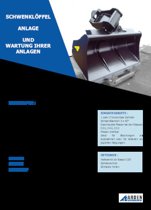 Bakken voor graafmachine Arden C31I20