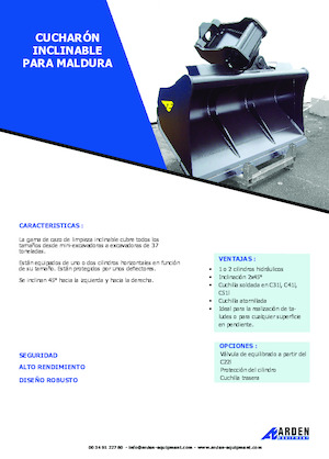 Bakken voor graafmachine Arden C31I20