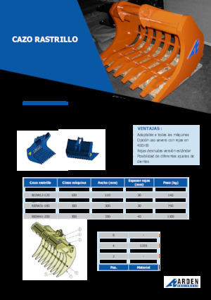 Bakken voor graafmachine Arden R05W11-120