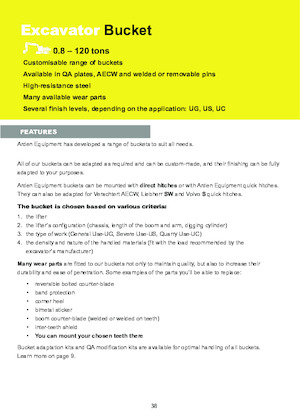 Bakken voor graafmachine Arden R60CT1