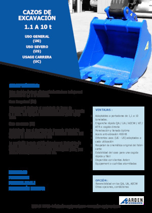 Bakken voor graafmachine Arden R05G05