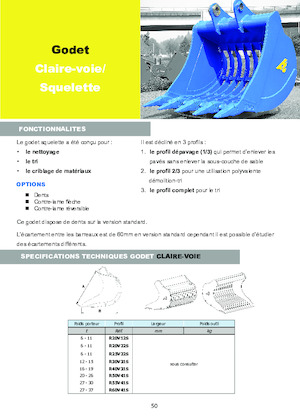 Bakken voor graafmachine Arden R30V31S
