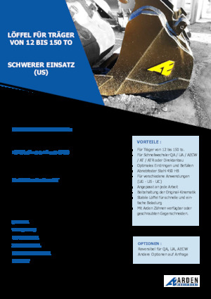 Bakken voor graafmachine Arden R30S31