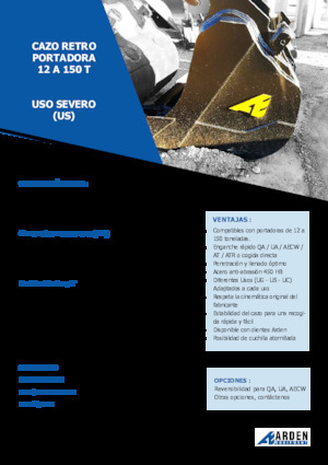 Bakken voor graafmachine Arden R30S31