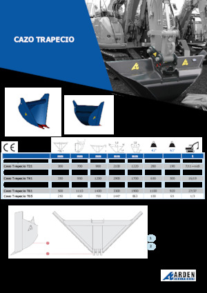 Bakken voor graafmachine Arden T05G63