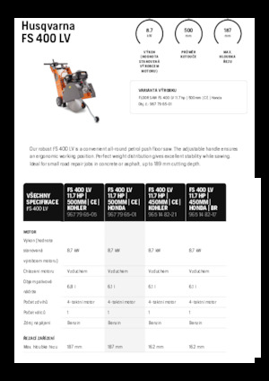 Vloerzagen Husqvarna FS 400 LV