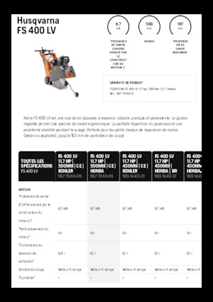 Vloerzagen Husqvarna FS 400 LV