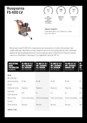 Vloerzagen Husqvarna FS 400 LV