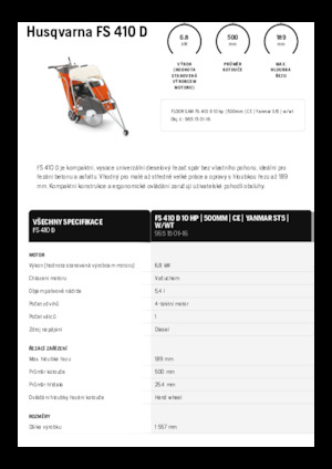 Vloerzagen Husqvarna FS 410 D