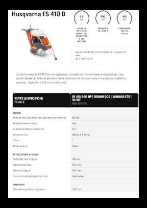 Vloerzagen Husqvarna FS 410 D