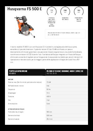 Vloerzagen Husqvarna FS 500 E