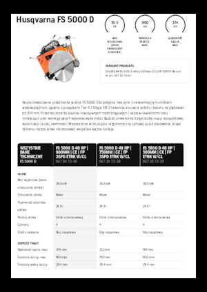 Vloerzagen Husqvarna FS 5000 D