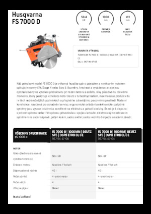 Vloerzagen Husqvarna FS 7000 D