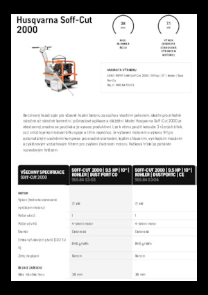 Vloerzagen Husqvarna Soff-Cut® 2000