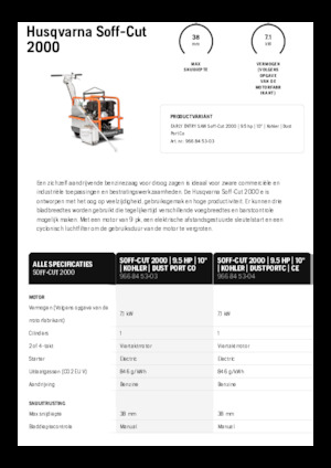 Vloerzagen Husqvarna Soff-Cut® 2000