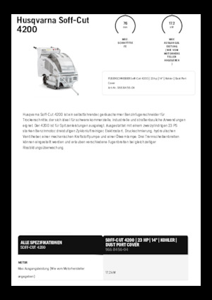 Vloerzagen Husqvarna Soff-Cut® 4200