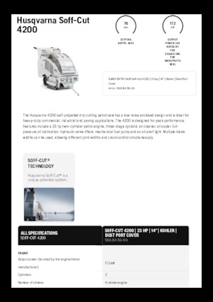 Vloerzagen Husqvarna Soff-Cut® 4200