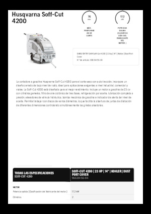 Vloerzagen Husqvarna Soff-Cut® 4200