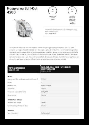 Vloerzagen Husqvarna Soff-Cut® 4200