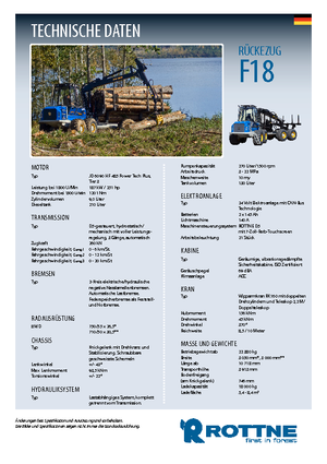 Forwarders Rottne F 18