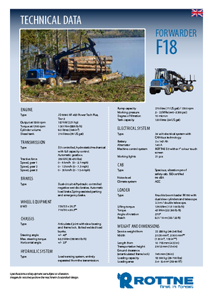 Forwarders Rottne F 18